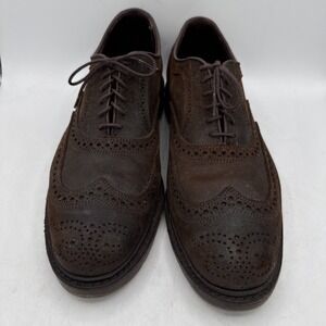 Allen Edmonds McTavish Wingtip Oxford Waxed Suede Dress Shoe Brown  Size 10.5D